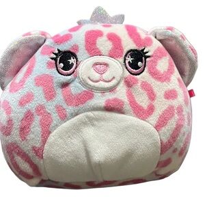 Pink and White Leopard Squishmallow Plush Toy